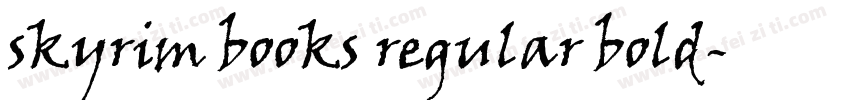 skyrim books regular bold字体转换